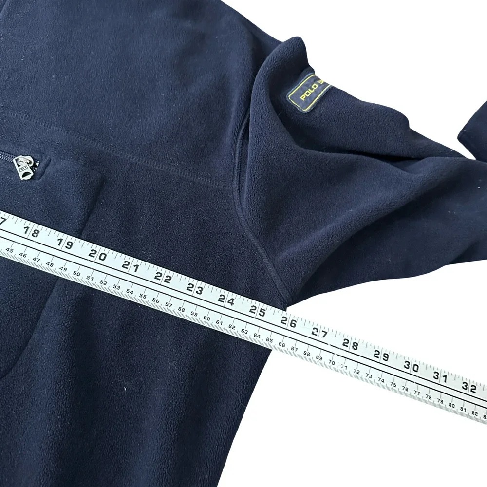 Vintage‎ Polo Sport Ralph Lauren Polartec 1/4 Zip Fleece Men’s Large Blue 90s